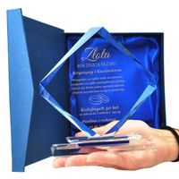 Kryształowa Statuetka "BLUE" w Etui - 0100 (ROCZNICA ŚLUBU)