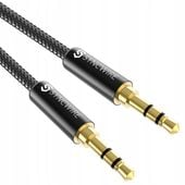 Kabel AUX audio Syncwire 3,5 mm 1m do słuchawek, iPhone iPod iPad czarny