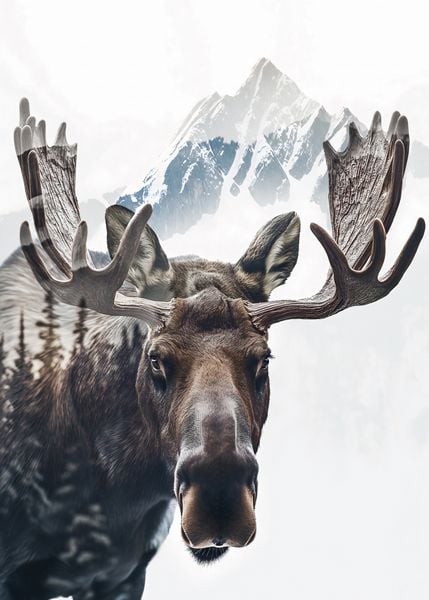 Plakat 25x35cm Łoś Duch Lasu zdjęcie 1