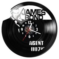 Zegar ścienny z płyty winylowej James Bond 77.14