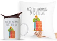 Zestaw Poduszka Kubek Budowlańca Majstra Fachowca Z Nadrukiem Ze Zdjęciem