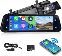 Hikity 9,66" 1080P IPS Ekran dotykowy Lusterko kamera samochodowa