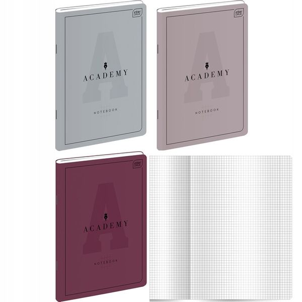 3 X ZESZYT A4, 60 KARTEK, KRATKA INTERDRUK ACADEMY zdjęcie 1