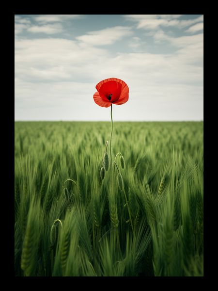 Plakat 13x18cm Samotny Mak na Polu zdjęcie 2