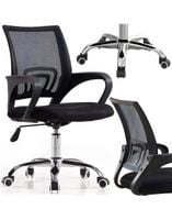 Fotel obrotowy KRZESŁO OBROTOWE BIUROWE FOTEL KÓŁKA czarny