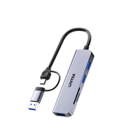Unitek Hub 5w1 USB-A/C 5Gbps z czytnikiem kart SD i micro
