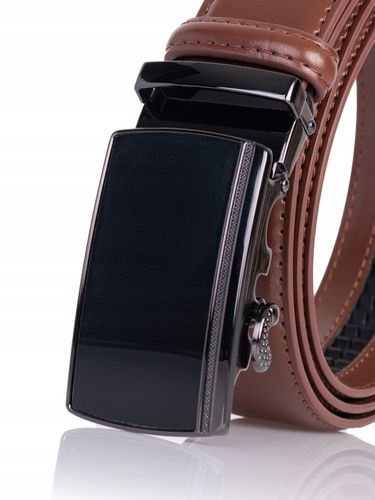 Pasek SKÓRZANY Męski Automat JASNY BRĄZOWY spodni na Arena.pl