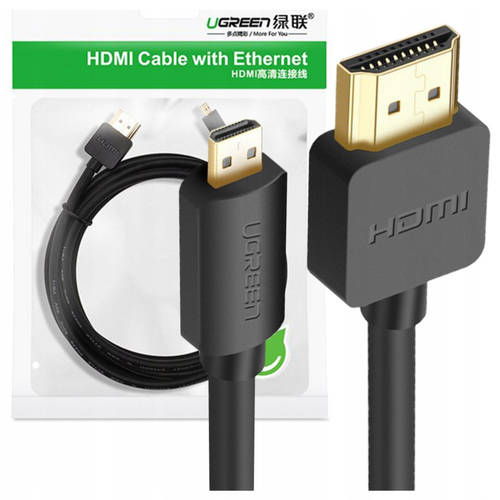 Kabel micro HDMI - HDMI UGREEN HD127 4K 3D 1.5m (czarny) na Arena.pl