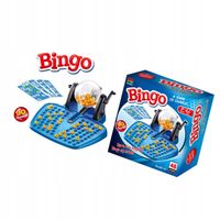 Gra Rodzinna Towarzyska BINGO Loteria Maszyna Losująca Karty Cyferki Kulki