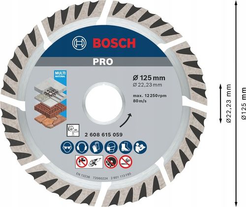 BOSCH TARCZA DIAMENTOWA 125mm UNI BETON CEGŁA TYNK na Arena.pl