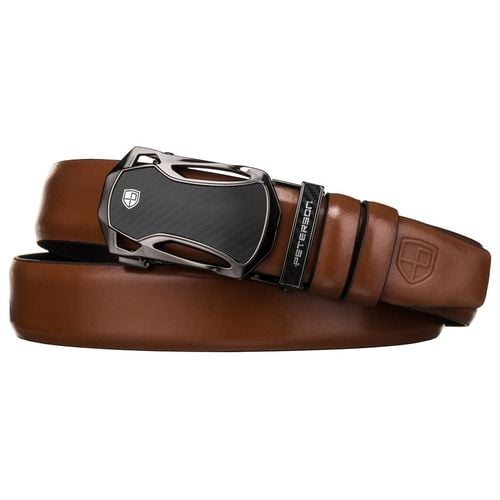 pasek męski ze skóry naturalnej z automatyczną klamrą - peterson 85 na Arena.pl