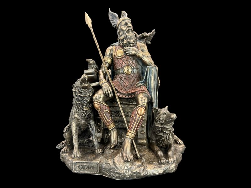 NORDYCKI BÓG ODYN SIEDZĄCY VERONESE (WU69116A4 zdjęcie 1