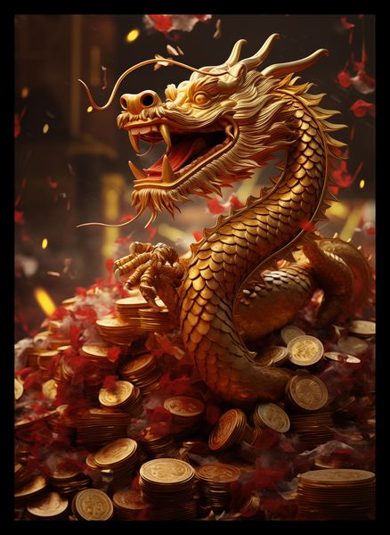 Plakat 25x35cm Smok Bogactwa zdjęcie 2