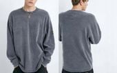 URBAN OUTFITTERS KOSZULKA DŁUGI RĘKAW SZARA S UO05