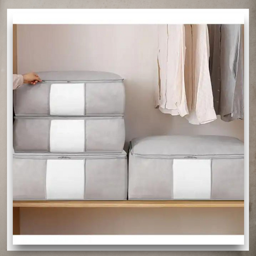 Pokrowiec Na Pościel Pod Łóżko Pojemnik Na Ubrania Torba Miękki Szary S na Arena.pl