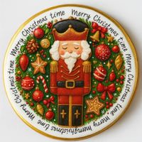 CIASTKO LUKROWANE DZIADEK DO ORZECHÓW NO11 KOŁO ROZ.M RĘCZNIE ROBIONE