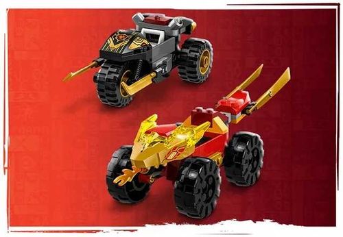 71789 - lego ninjago - bitwa samochodowo-motocyklowa między kaiem a rasem na Arena.pl