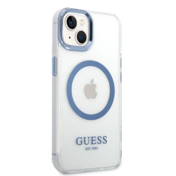 Etui Guess do iPhone 15 Plus, iPhone 14 Plus, Niebieski, MagSafe zdjęcie 4