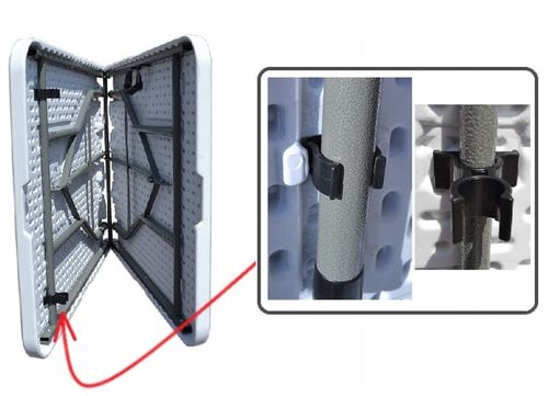 STÓŁ CATERINGOWY SKŁADANY WALIZKA BANKIETOWY OGRODOWY 180 CM WYTRZYMAŁY na Arena.pl