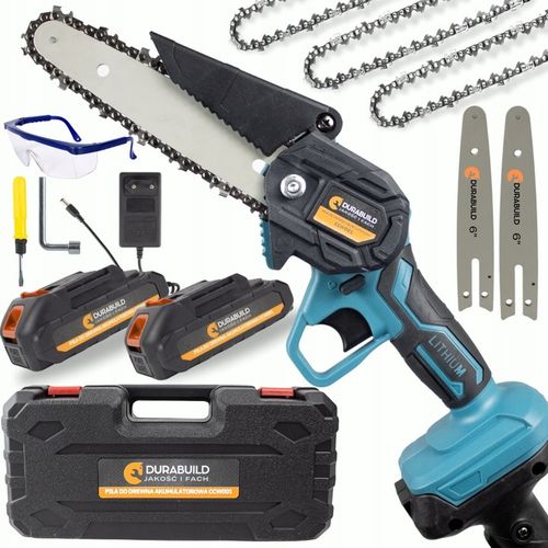 MINI PIŁA ŁAŃCUCHOWA AKUMULATOROWA DO GAŁĘZI 6" OGRODOWA PILARKA 3x na Arena.pl