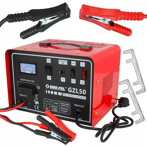 PROSTOWNIK ŁADOWARKA DO SAMOCHODÓW GZL-50 12V/24V SZYBKIE ŁADOWANIE 50A na Arena.pl