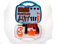 zestaw narzędzi w walizce z wiertarką 29x26x6cm