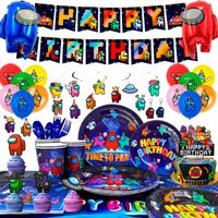 Zestaw dekoracji Balony Among Us, Dekoracja Urodziny Zestaw Balony Among Us