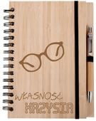 Zestaw Notatnik A5 notes PERSONALIZOWANY GRAWER prezent Z TWOIM NAPISEM