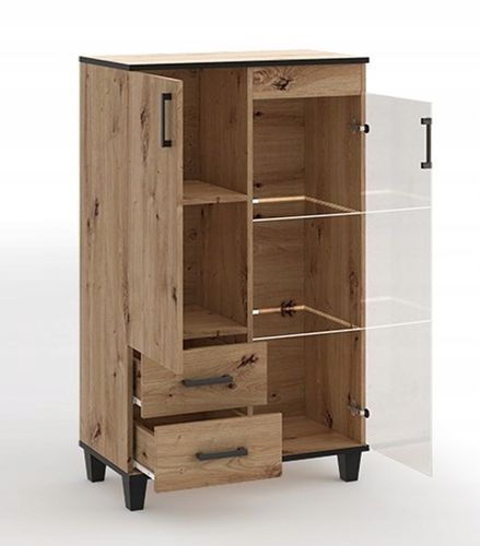 Komoda P1 szuflady 80 cm dąb artisan na Arena.pl