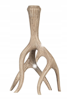 ŚWIECZNIK RÓG na świece stołowe beżowy wys. 22cm