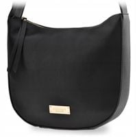 TOREBKA DUŻA Czarna Listonoszka MONNARI LOGO Klasyczna Torba Damska