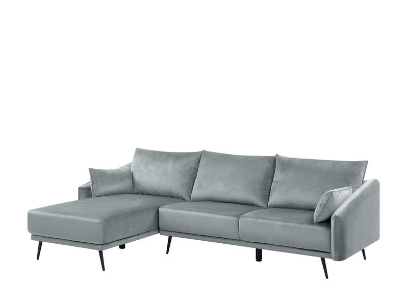 Narożnik welurowy szary VARDE zdjęcie 3