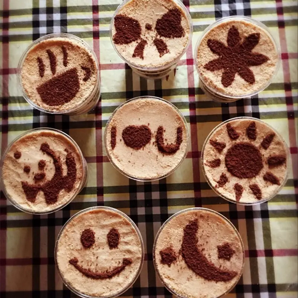 SZABLONY DO DEKORACJI KAWY CIAST DESERÓW 16SZT LATTE CAPPUCCINO zdjęcie 9