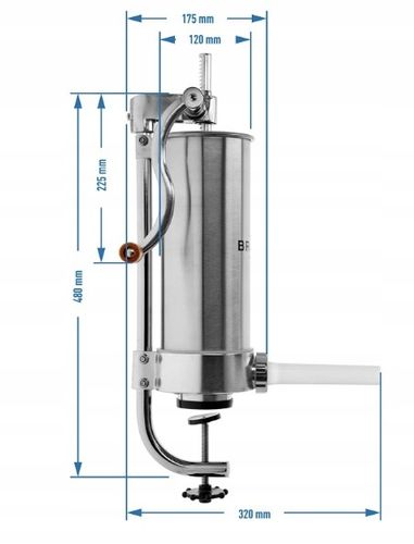 NADZIEWARKA PIONOWA DO KIEŁBASY KABANOSÓW 4 LEJKI BROWIN 311002 3KG na Arena.pl