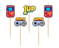 Świeczki pikery Game On Piksele, 5 szt.