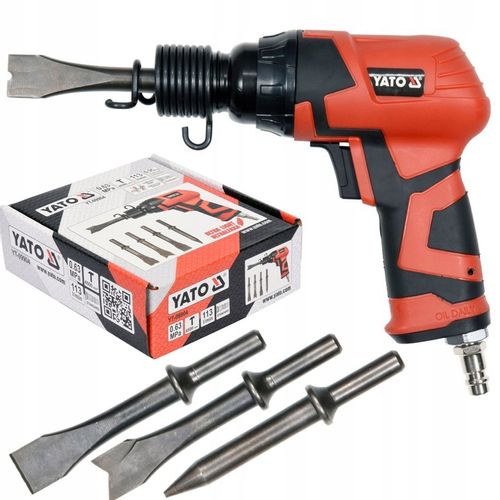 YATO MŁOTEK PNEUMATYCZNY ŚCINAK UDAROWY KOMPOZYT +4 GROTY DO RDZY PIASKARKA na Arena.pl