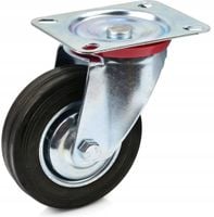 Koło obrotowe GEKO 160 mm stalowe gumowe mocne 150 kg warsztatowe G71516