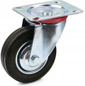 Koło obrotowe GEKO 160 mm stalowe gumowe mocne 150 kg warsztatowe G71516