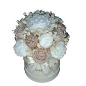 Flower Box Świece Piwonie Dzień Babci Dziadka Prezent Walentynki Duży