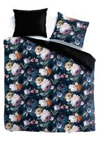 Kpl 240x200/220cm UKRAŚĆ NOC bawełna satynowa  ciemny niebieski