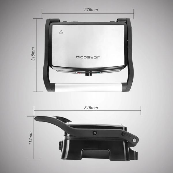 Aigostar Hitte 30Hfa - Opiekacz Grill 1500 W zdjęcie 2