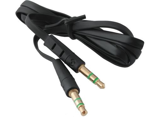 Kabel mini Jack 3,5 mm płaski czarny 1m na Arena.pl
