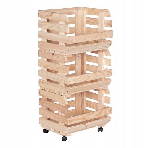 Skrzynki skrzynka pojemnik na warzywa owoce 4 kółka regał PRODUCENT na Arena.pl