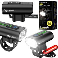 Mocna Lampka ROWEROWA Światło LED przód tył latarka 2600mAh ROWER ZESTAW