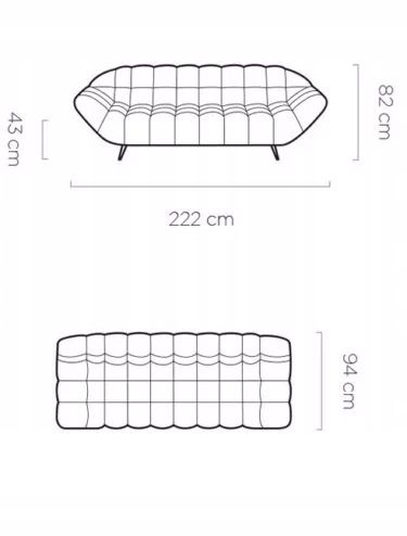 Nowoczesna wygodna kanapa sofa GAPPA 3 osobowa WERSAL pikowana zdjęcie 3