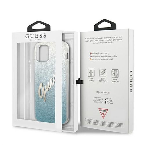 Guess GUHCP12SPCUGLSBL iPhone 12 mini 5,4" niebieski/blue hardcase Glitter Gradient Script na Arena.pl