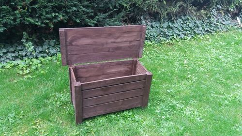 SKRZYNIA ŁAWKA OGRODOWA DREWNIANA 90cm lub 80cm Ławka, 2 Kolory, producent na Arena.pl