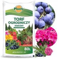 Torf KWAŚNY OGRODNICZY PLANTA DO ROŚLIN KWASOLUBNYCH BORÓWEK 3,0-4,0