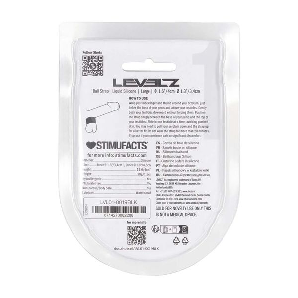 Liquid Silicone Ball Strap - L - 34Mm - Black zdjęcie 3