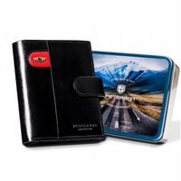 Portfel męski PETERSON skóra naturalna oryginalny ochrona RFID STOP